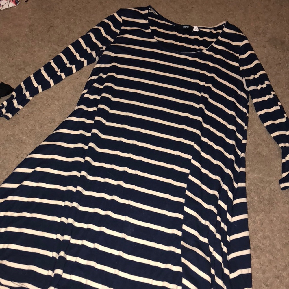 stripped urban outfitters flowy dress
